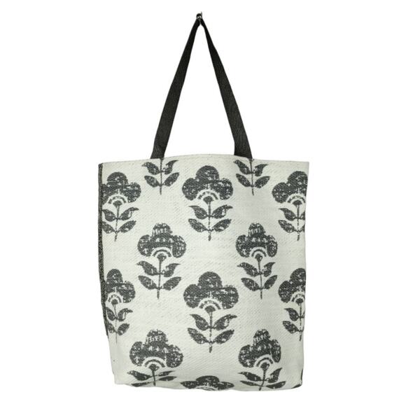 Large Sturdy Floral and Quilted Tote Bag  Cottage Sturdy Floral Utility - Picture 1 of 3